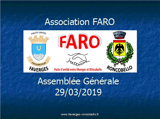 Assemblée Générale Association FARO